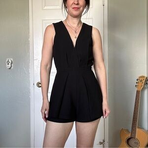 Bebe Romper, Black, Size 4